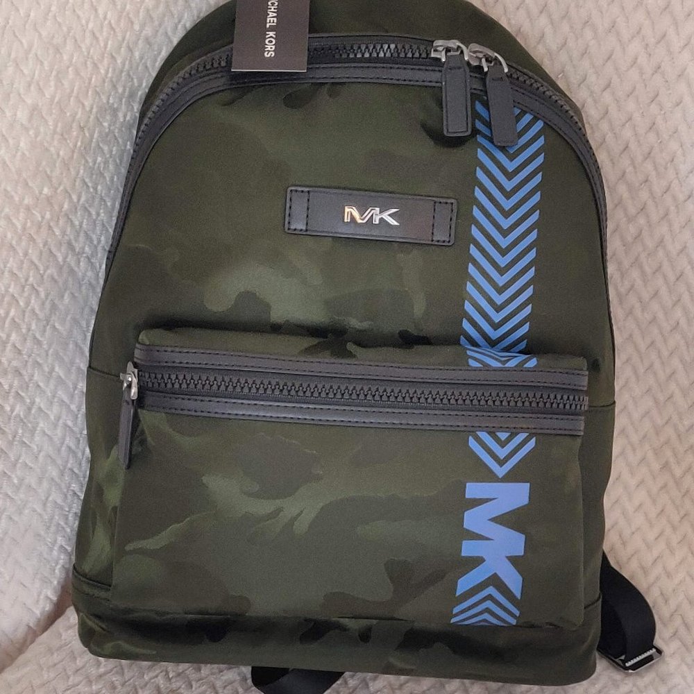 Michael Kors Kent Cyprus Camo neon Blue Backpack